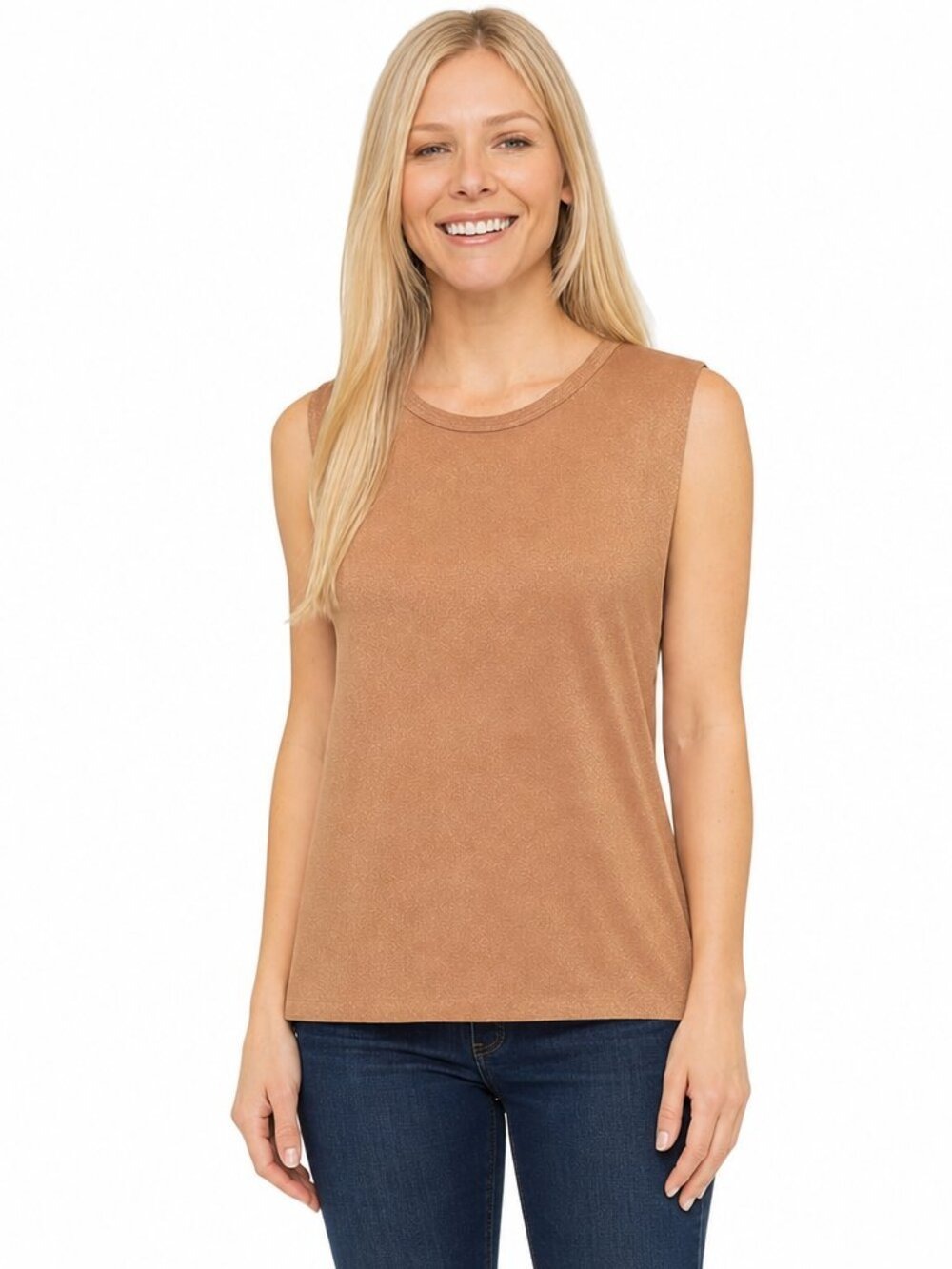 MinkPink Metallic Rose Gold Hi-Lo Sleeveless Top | Size S | Shimmer Chic